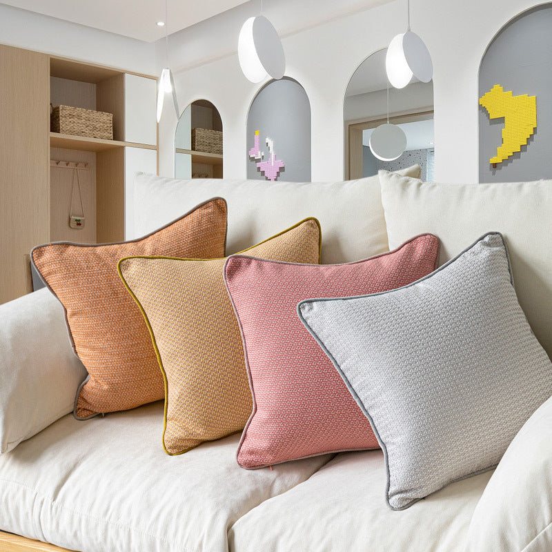 HKM-770387 Modern Minimalist Nordic Style Cotton and Linen Pillowcase with Optional Feather Velvet Core