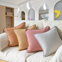 HKM-770387 Modern Minimalist Nordic Style Cotton and Linen Pillowcase with Optional Feather Velvet Core