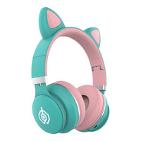 HKM-770451 Cute Cat Ears Wireless Bluetooth Headset with Stereo Sound and Voice Control