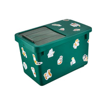 HKM-7705149 Pet Food Storage Bucket - 13L, Cardamom Green & Ocean Blue Options with Stickers