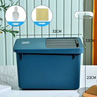 HKM-7705149 Pet Food Storage Bucket - 13L, Cardamom Green & Ocean Blue Options with Stickers