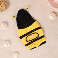 HKM-7705661 Fleece Transformation Teddy Dog Clothes in Yellow Bee - Size 6 to 18