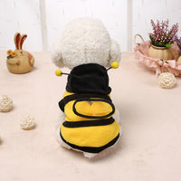 HKM-7705661 Fleece Transformation Teddy Dog Clothes in Yellow Bee - Size 6 to 18