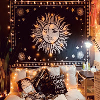 HKM-770579 Geometric Indian Mandala Tapestry - Ethnic Wall Hanging, 148x200cm, Polyester Fiber