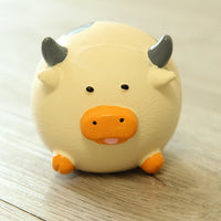 HKM-7706301 Natural Latex Dog Toy - Sound Resistant for Teeth Grinding, Cow, Chick & Pig Designs, 7.5cm Diameter, 9.5cm Height