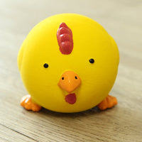 HKM-7706301 Natural Latex Dog Toy - Sound Resistant for Teeth Grinding, Cow, Chick & Pig Designs, 7.5cm Diameter, 9.5cm Height