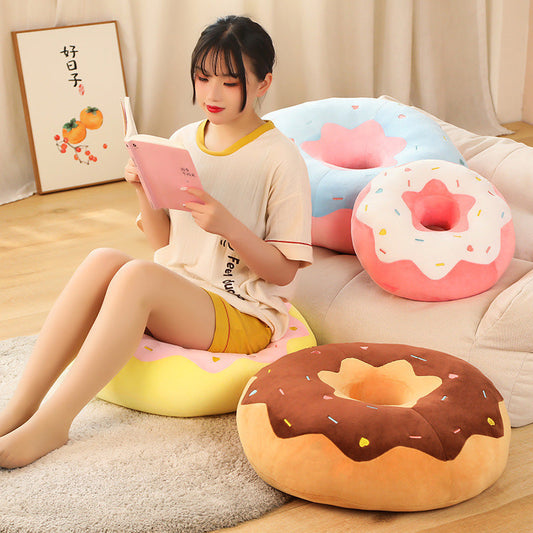 HKM-770643 Creative Cartoon Round Floor Cushion - Soft PP Cotton Mat for Living Room, Bedroom, and Children's Room - Available in Multiple Colors