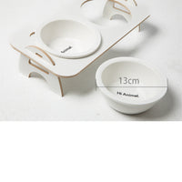 HKM-7707453 Ceramic Cat Food Bowl for Elderly Pets ¨C Ideal for Tea Drinking and Mealtime