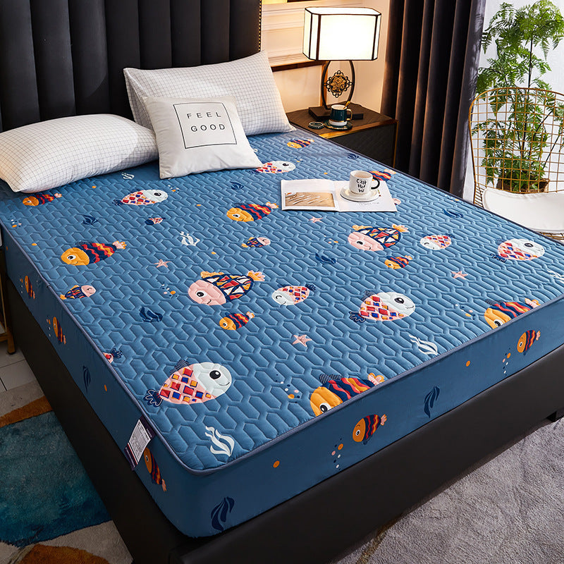 HKM-770899 Polyester Cotton Mattress Cover with Reactive Printing - Available in Various Colors