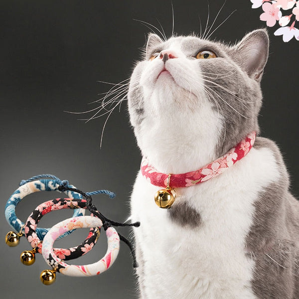 HKM-7709245 Pet Collar Bell Ornaments for Cats and Small Dogs - Adjustable Sizes XS to L