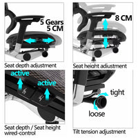 HKM-771027 Ergonomic Adjustable Swivel Office Chair with Massage Features and Mesh Design