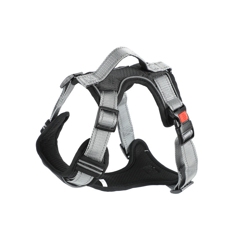 HKM-7710525 Adjustable Dog Chest Strap with Hand-Holding Rope in Multiple Colors