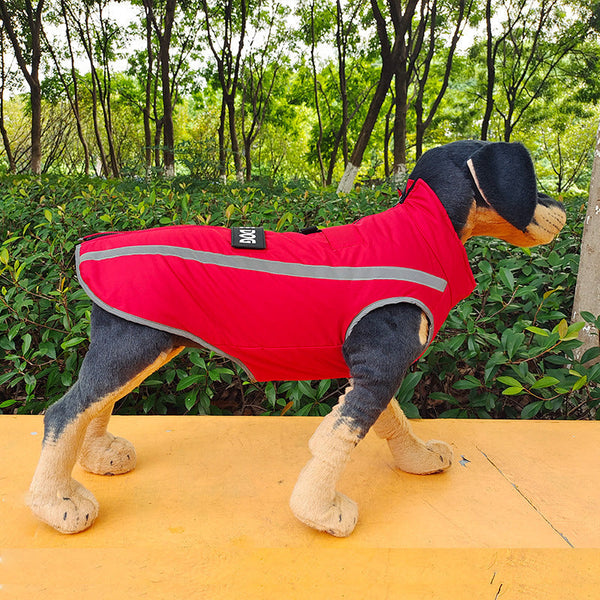 HKM-7711805 Waterproof Personalized Dog Warm Clothing for Autumn and Winter with Adjustable Fit and Safety Strips