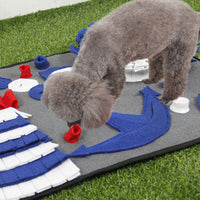 HKM-7712061 Anti-Choking Dog Snuffle Mat for Slow Feeding and Nosework Training, Blue, 50x70cm
