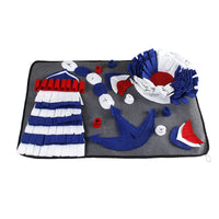 HKM-7712061 Anti-Choking Dog Snuffle Mat for Slow Feeding and Nosework Training, Blue, 50x70cm