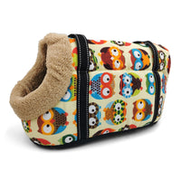 HKM-7713469 Breathable Mesh Pet Backpack for Cats and Dogs - Canvas Messenger Shoulder Bag with Stripes, Available in Sizes S and L