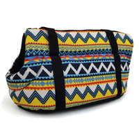 HKM-7713469 Breathable Mesh Pet Backpack for Cats and Dogs - Canvas Messenger Shoulder Bag with Stripes, Available in Sizes S and L