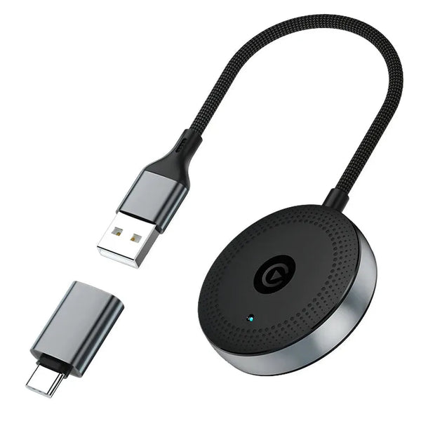 HKM-771475 Wireless CarPlay Adapter for iPhone - Plug & Play Auto Connect with Android Compatibility