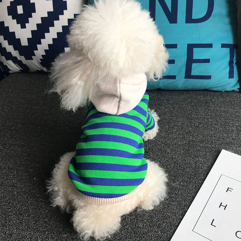 HKM-7715389 Casual Pet Striped Sweater for All Breeds, Soft Cotton Material