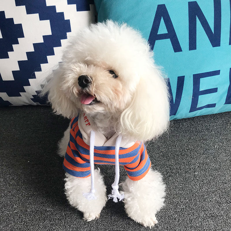 HKM-7715389 Casual Pet Striped Sweater for All Breeds, Soft Cotton Material