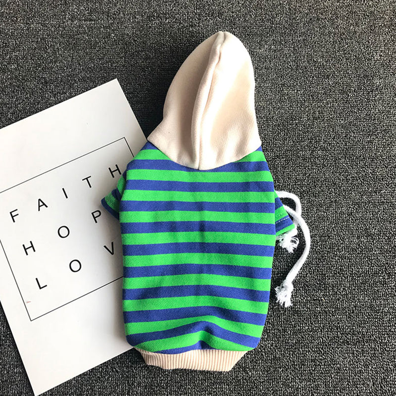 HKM-7715389 Casual Pet Striped Sweater for All Breeds, Soft Cotton Material
