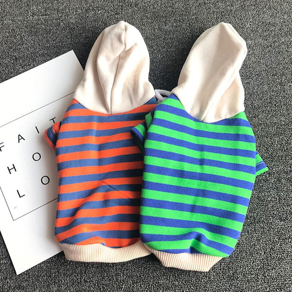 HKM-7715389 Casual Pet Striped Sweater for All Breeds, Soft Cotton Material