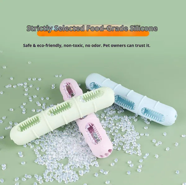 HKM-7716669 Dog Chew Toy for Dental Health - Pet Sausage Chew Brush and Cleaning Buddy