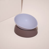 HKM-7717181 Anti-Overturning Double Bowl for Cats and Dogs - Eco-Friendly Resin and Rubber, Universal Size 160x170x130mm