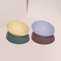 HKM-7717181 Anti-Overturning Double Bowl for Cats and Dogs - Eco-Friendly Resin and Rubber, Universal Size 160x170x130mm