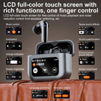 HKM-771731 AI Translation Bluetooth Headphones with ANC Noise Reduction and LCD Screen Battery Indicator