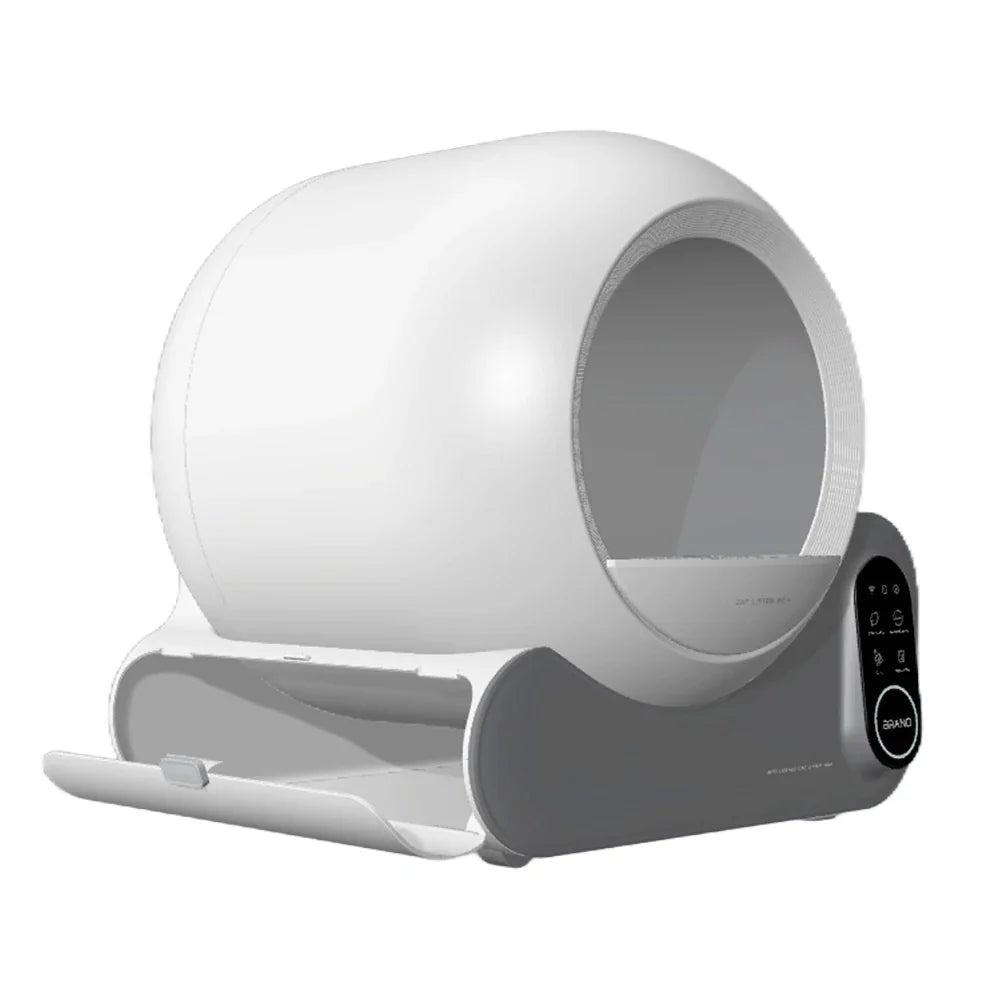 HKM-771859 Extra Large Automatic Self-Cleaning Cat Litter Box with APP Control and Odor Control Features, 10kg Capacity