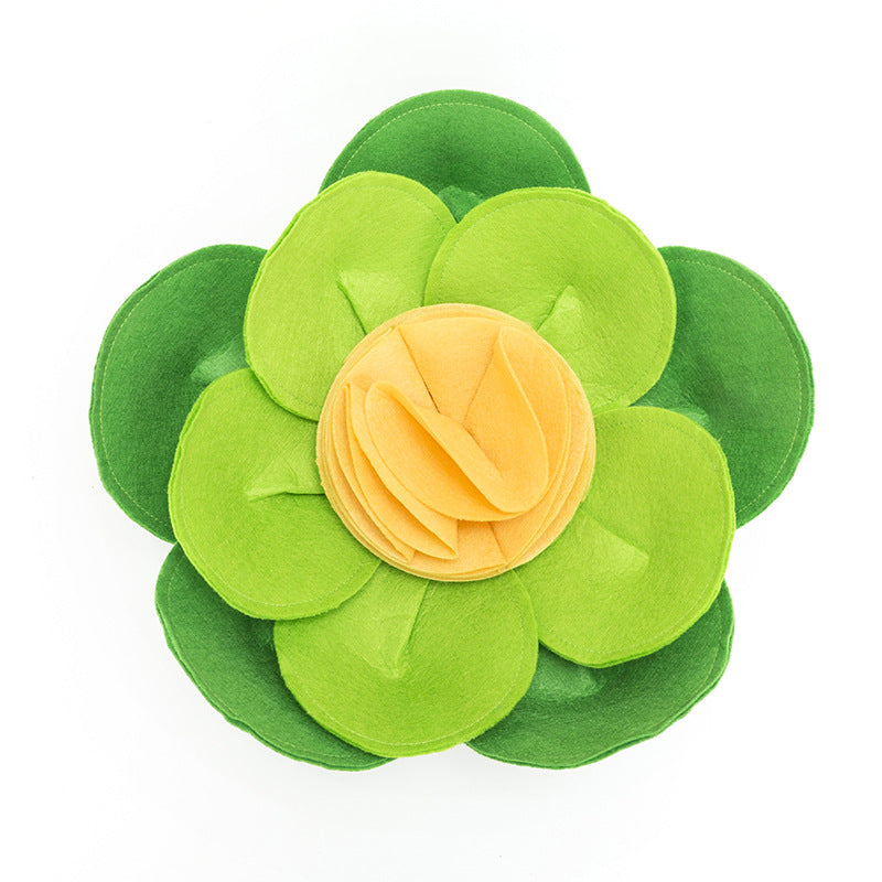 HKM-7718845 Pet Flower Sniffing Bowl for Slow Feeding and Enrichment Activities, Felt Cloth Material, 32x32x10CM