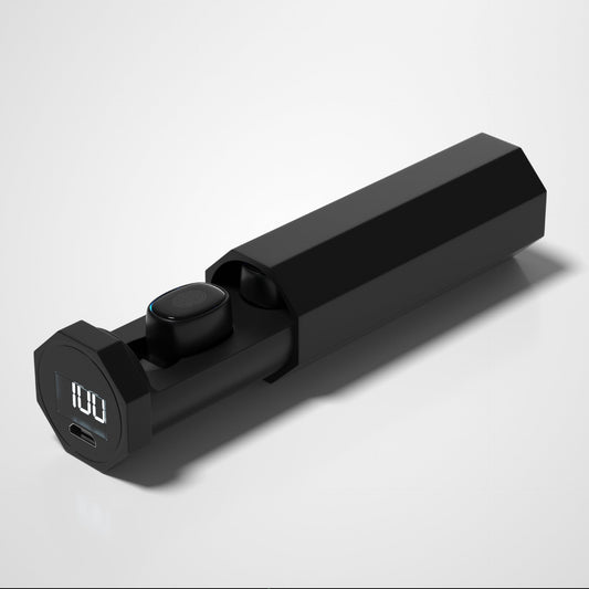 HKM-771923 Bluetooth Headset with Charging Case - 5-6 Hours Music Time, 4 Charging Cycles, Compact Design