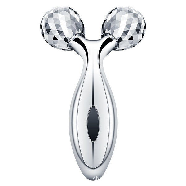 HKM-771987 V Facial Massager - Body Roller with Stainless Steel and ABS Resin, 135g