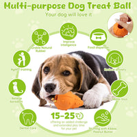HKM-7720253 Durable Interactive Dog Toy for Fetch and Chewing, Treat-Dispensing Natural Rubber Toy for Small to Medium Breeds