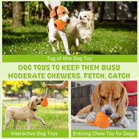 HKM-7720253 Durable Interactive Dog Toy for Fetch and Chewing, Treat-Dispensing Natural Rubber Toy for Small to Medium Breeds