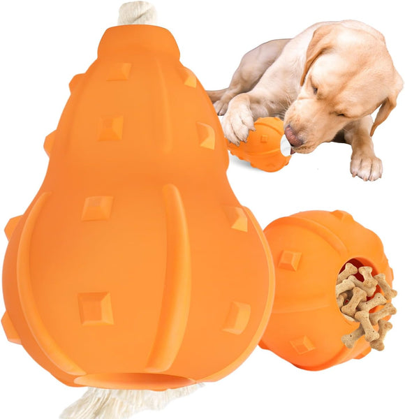 HKM-7720253 Durable Interactive Dog Toy for Fetch and Chewing, Treat-Dispensing Natural Rubber Toy for Small to Medium Breeds