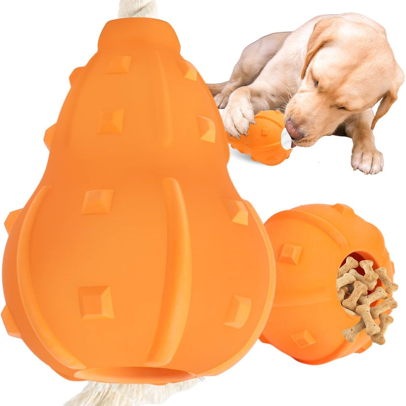 HKM-7720253 Durable Interactive Dog Toy for Fetch and Chewing, Treat-Dispensing Natural Rubber Toy for Small to Medium Breeds