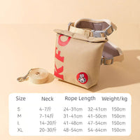 HKM-7722429 Cartoon Hamburger Design Adjustable Vest & Leash Set for Cats and Dogs with Backpack