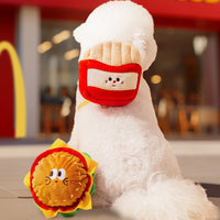 HKM-7722429 Cartoon Hamburger Design Adjustable Vest & Leash Set for Cats and Dogs with Backpack