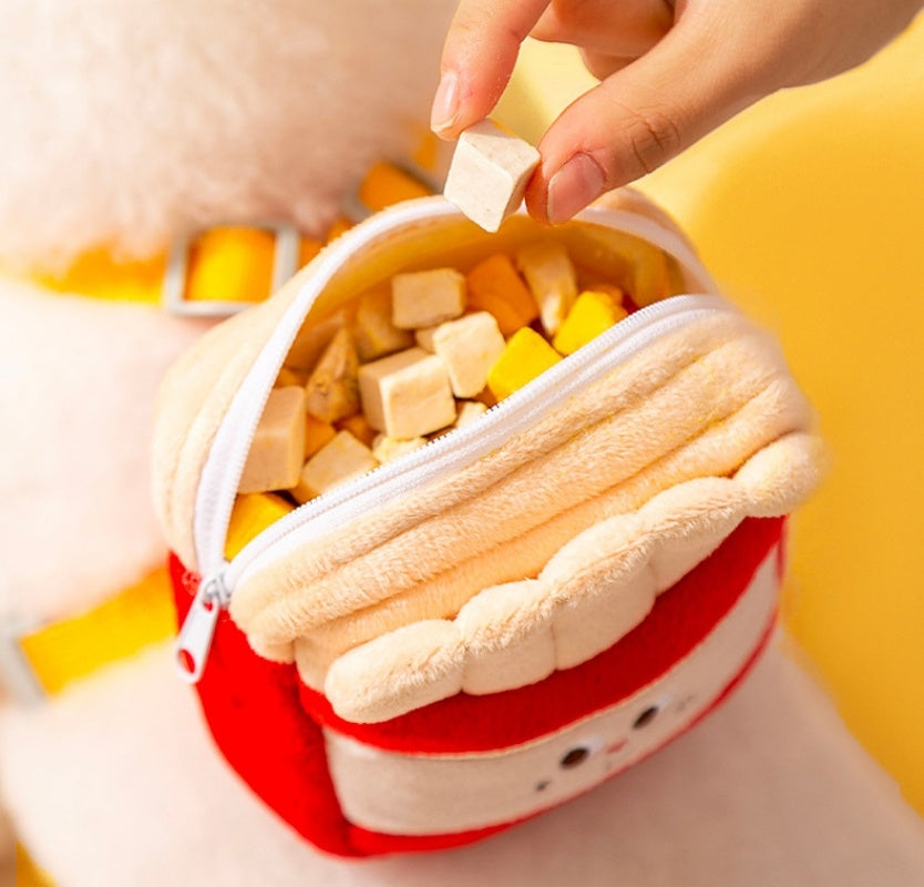 HKM-7722429 Cartoon Hamburger Design Adjustable Vest & Leash Set for Cats and Dogs with Backpack
