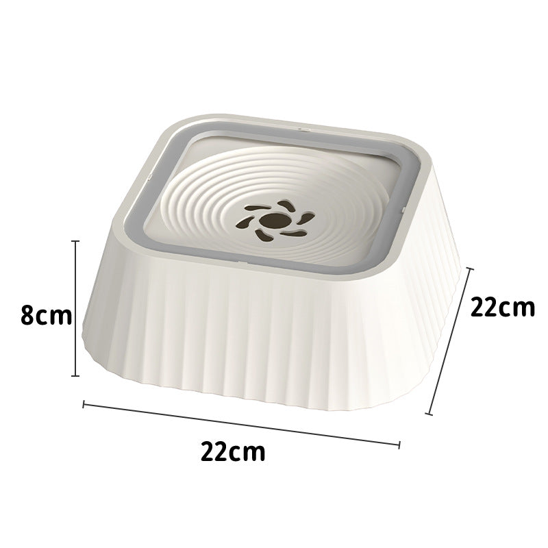 HKM-7722941 Floating Pet Water Bowl with Anti-Tip Design and Large Capacity for Dogs and Cats