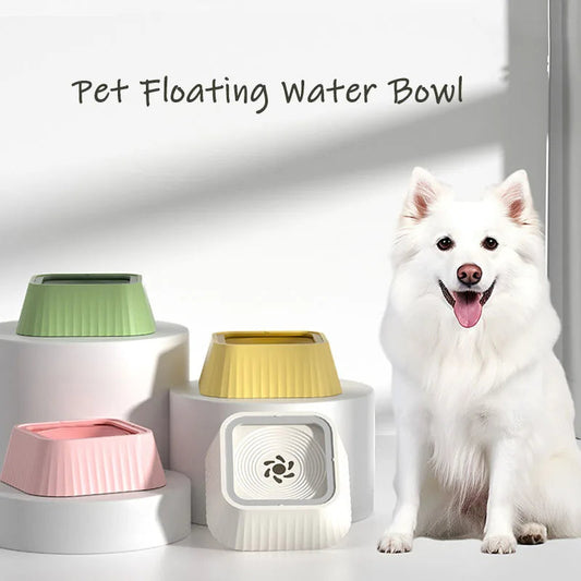 HKM-7722941 Floating Pet Water Bowl with Anti-Tip Design and Large Capacity for Dogs and Cats
