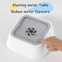 HKM-7722941 Floating Pet Water Bowl with Anti-Tip Design and Large Capacity for Dogs and Cats