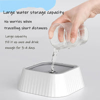 HKM-7722941 Floating Pet Water Bowl with Anti-Tip Design and Large Capacity for Dogs and Cats
