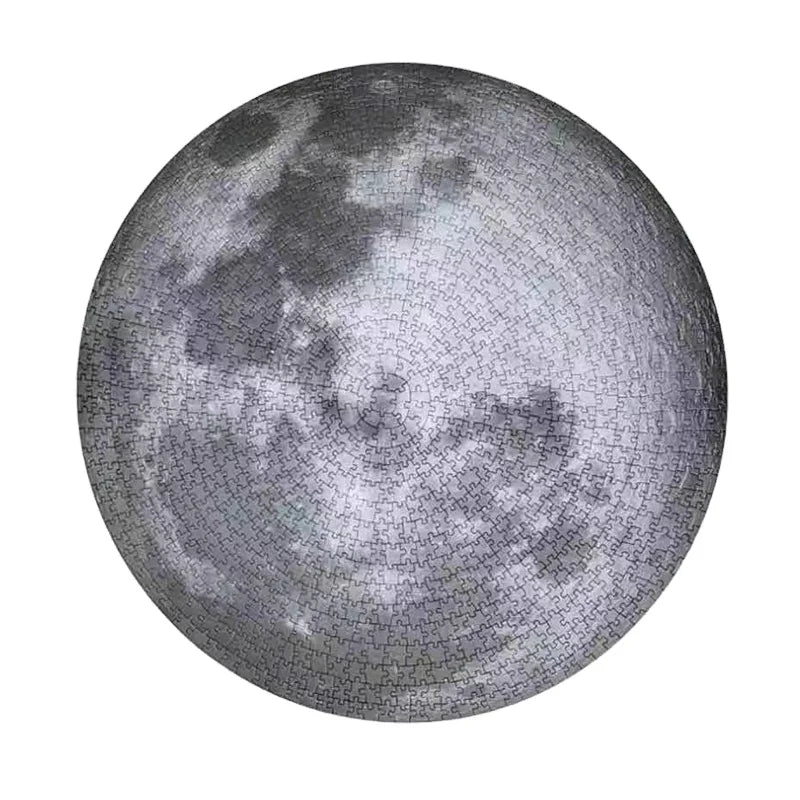 HKM-772307 1000-Piece Circular Paper Moon Jigsaw Puzzle - Challenging Educational Toy for Teens and Adults