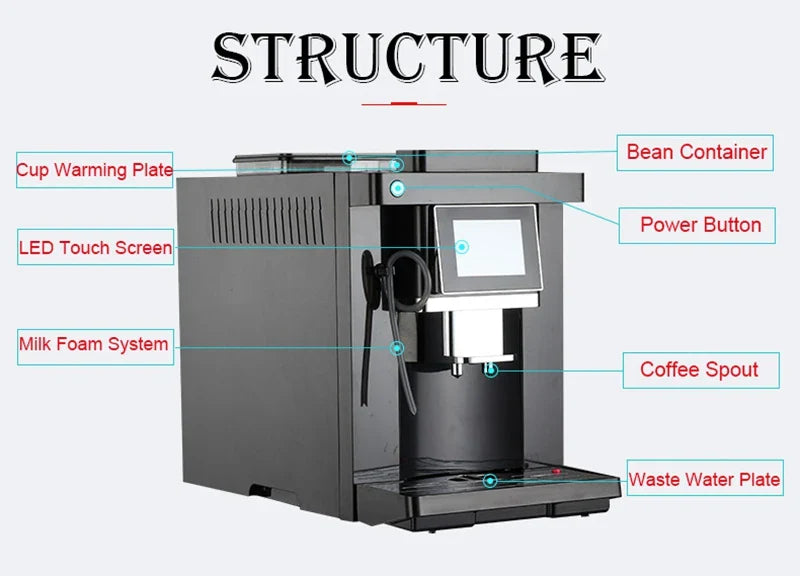 HKM-772307 Automatic Espresso Coffee Machine with Transient Thermal Technology for Commercial Use