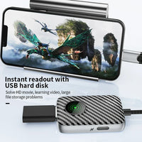 HKM-772627 Lightning to USB 3.0 and Type-C OTG Adapter with Type-C Headphone Jack for Fast Charging iPhone 7 8 X 11 12 Pro Max