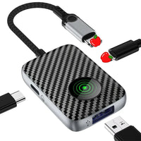 HKM-772627 Lightning to USB 3.0 and Type-C OTG Adapter with Type-C Headphone Jack for Fast Charging iPhone 7 8 X 11 12 Pro Max