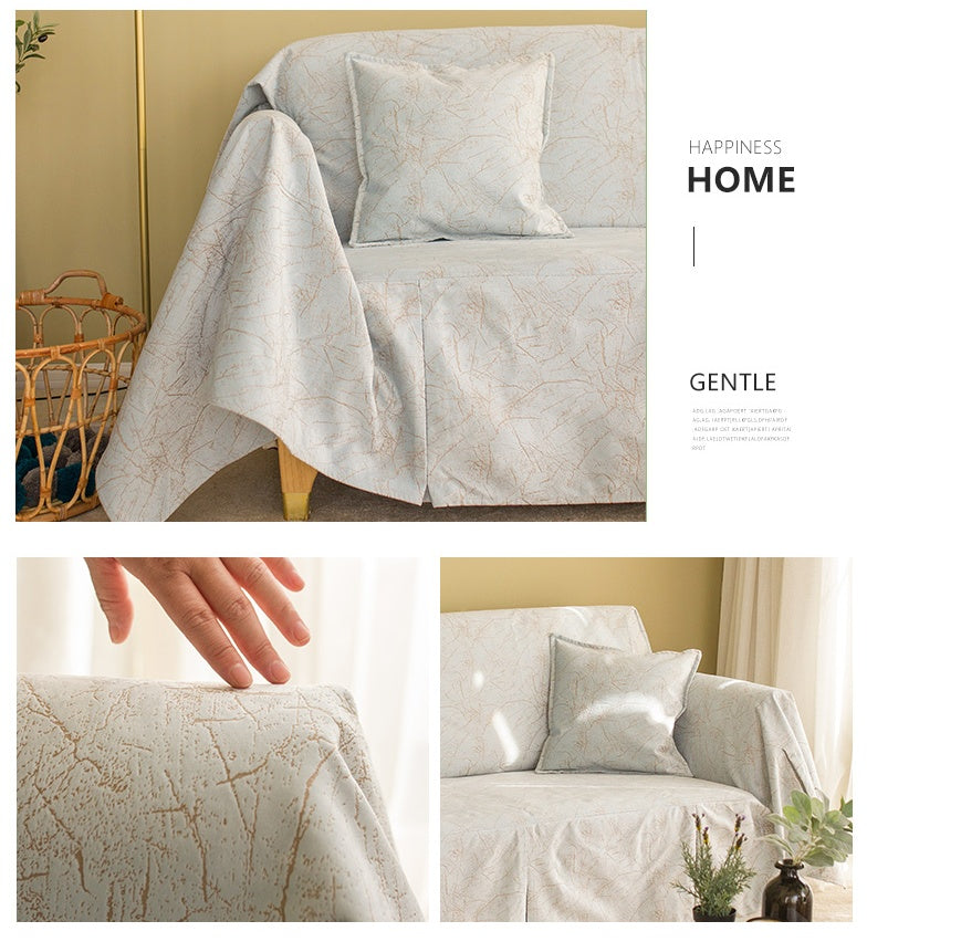 HKM-772627 Nordic Style Matte Pattern Sofa Cover in Customizable Colors
